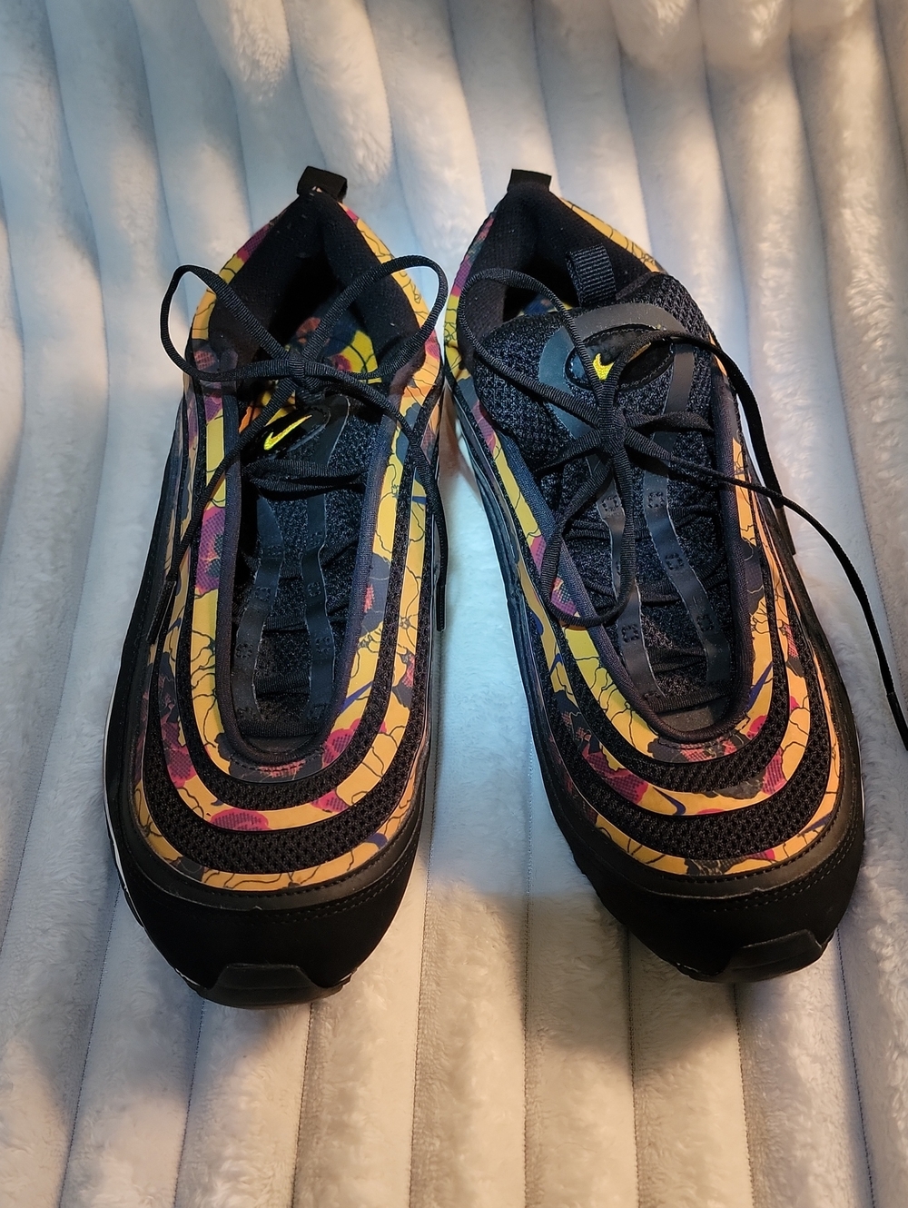 Nike AIR Max 97 Black and Yellow Women’s Sneakers with Multicolor Accents